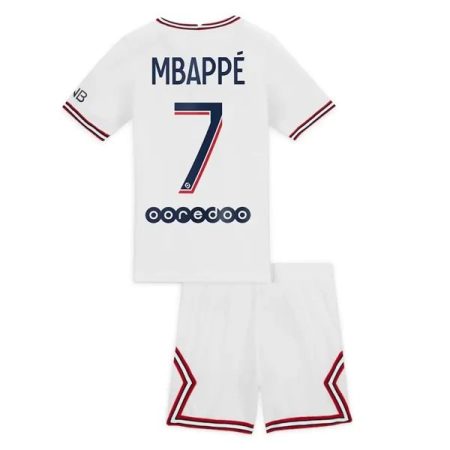 Camisolas de Futebol Paris Saint Germain PSG Kylian Mbappé 7 Fourth Criança Principal 2021-22